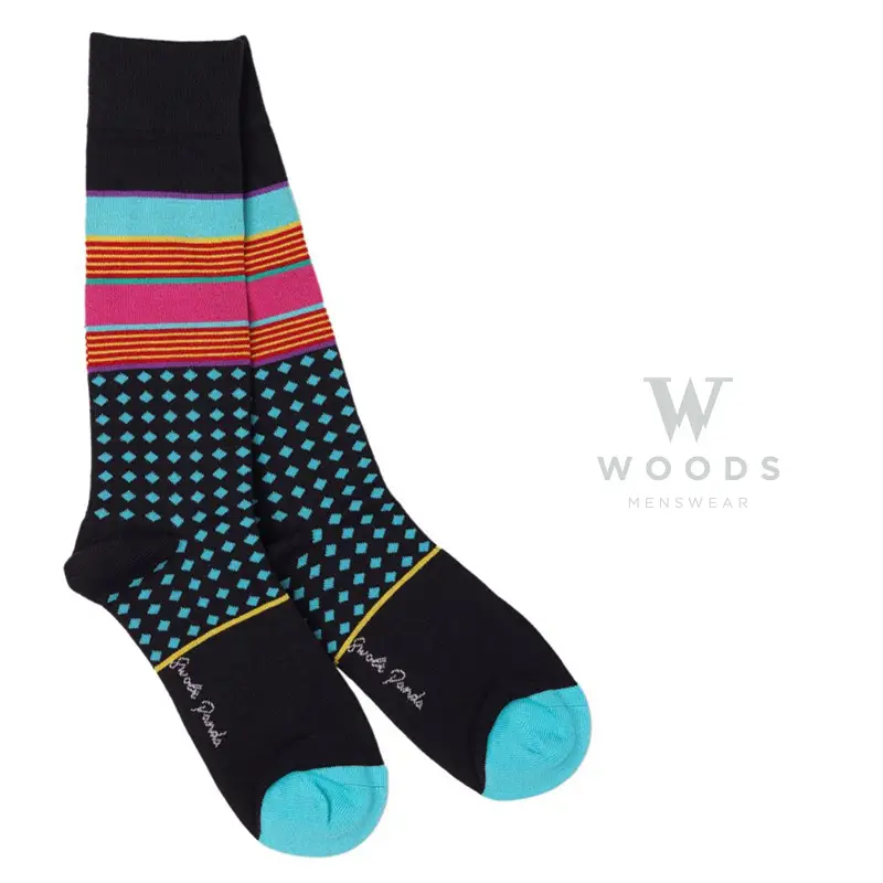 Striped & Diamond Bamboo Socks