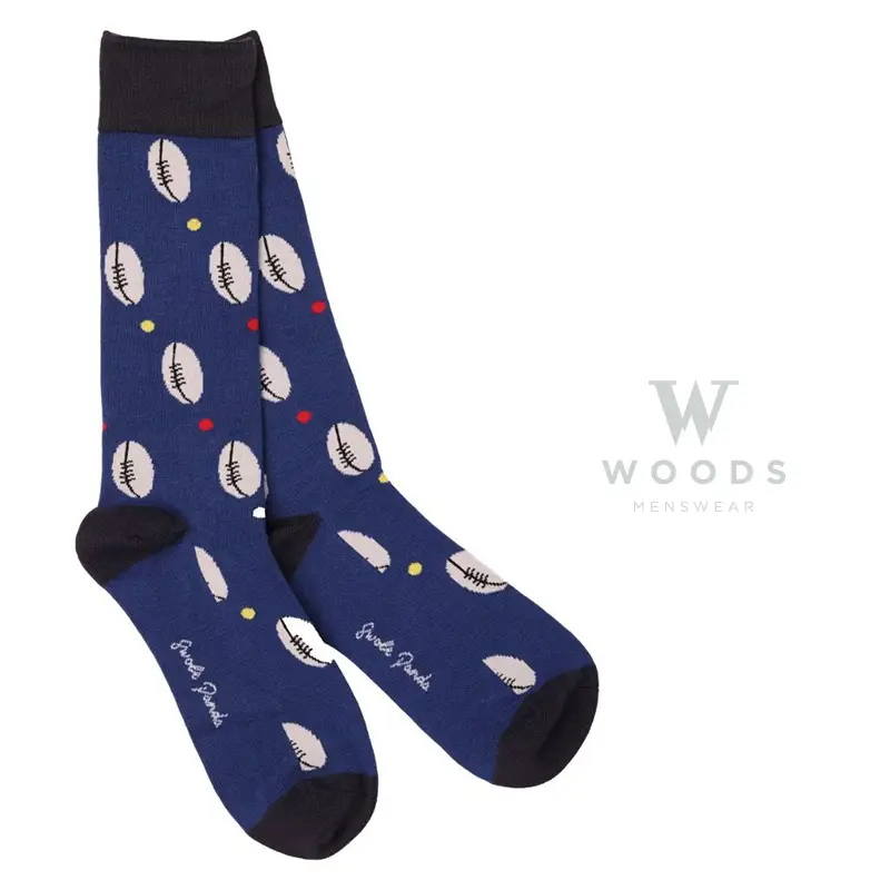 Rugby Ball Bamboo Socks