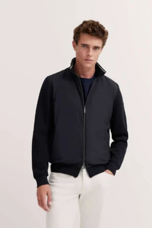 Bugatti Navy Hybrid Bomber Jacket - Image 6