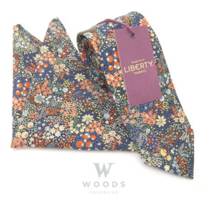 Elderberry Cotton Tie and Pocket Square Liberty Fabric