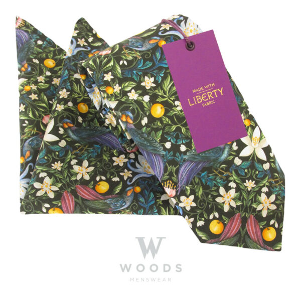 Forbidden Fruit Cotton Tie & Pocket Square Made with Liberty Fabric