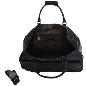 Mens Leather Travel Bag Black : Francis - Image 3