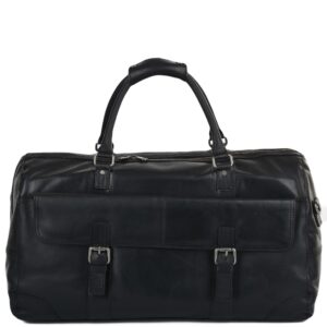 Mens Leather Travel Bag Black : Francis - Image 4