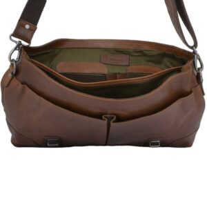Soft Leather Handcrafted Briefcase Tan Elliot - Image 3