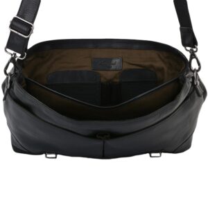 Soft Leather Handcrafted Briefcase Black : Elliot - Image 4