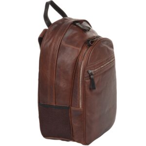 Unisex Leather Backpack Tan/Brown - Image 2
