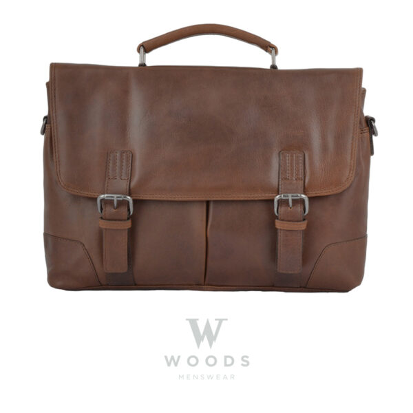 Soft Leather Handcrafted Briefcase Tan Elliot