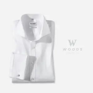 OLYMP Level Five Soirée Slim Fit Business Shirt – White